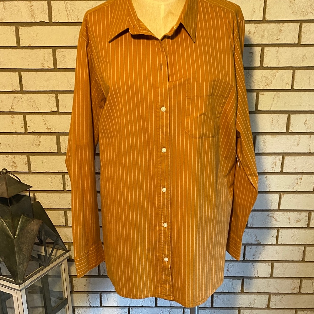 Old Navy Mustard Yellow Striped Shirt